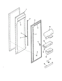 Fresh Food Inner Door parts for Maytag Side-By-Side Refrigerator RSD20A-BM05A from AppliancePartsPros.com