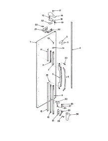 Fresh Food Outer Door parts for Maytag Side-By-Side Refrigerator RSD20A-BM05A from AppliancePartsPros.com