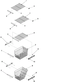 Fz Shelf parts for Maytag Side-By-Side Refrigerator SK525-2W-PSK525200W0 from AppliancePartsPros.com