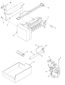 Ice Maker parts for Maytag Side-By-Side Refrigerator SK525-2W-PSK525200W0 from AppliancePartsPros.com