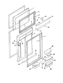 Inner Door parts for Maytag Top-Mount Refrigerator RTD23A-AH93E from AppliancePartsPros.com