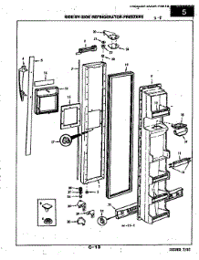 Freezer Door parts for Magic Chef Refrigerator RC24BY-3AW/1M51A from AppliancePartsPros.com