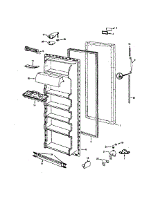 Fresh Food Door parts for Magic Chef Side-By-Side Refrigerator RC20LA-3AW-BS09A from AppliancePartsPros.com
