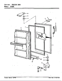 Freezer Door parts for Maytag Refrigerator DF20H/V5ZU3 from AppliancePartsPros.com