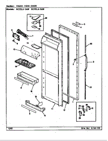 Fresh Food Door parts for Magic Chef Refrigerator RC22LN-3AW/CS32A from AppliancePartsPros.com