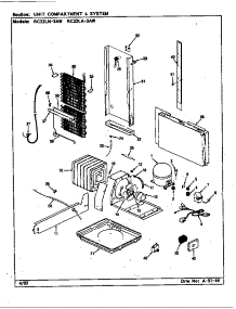 Unit Compartment & System (Rc22la-3Aw / Bs32e) (Rc22la-3Aw / Cs32a) (Rc22ln-3Aw / Bs31e) (Rc22ln-3Aw / Cs31a) parts for Magic Chef Refrigerator RC22LN-3AW/CS32A from AppliancePartsPros.com