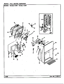 Ice & Water Dispenser (Rc22la-3Aw / Bs32e) (Rc22la-3Aw / Cs32a) (Rc22ln-3Aw / Bs31e) (Rc22ln-3Aw / Cs31a) parts for Magic Chef Refrigerator RC22LN-3AW/CS32A from AppliancePartsPros.com