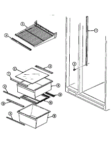 Shelves & Accessories parts for Maytag Refrigerator HRNS2035A/DP04A from AppliancePartsPros.com