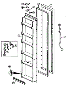 Freezer Door parts for Maytag Refrigerator HRNS2035A/DP04A from AppliancePartsPros.com