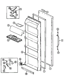 Fresh Food Door parts for Maytag Refrigerator HRNS2035V/DP03A from AppliancePartsPros.com