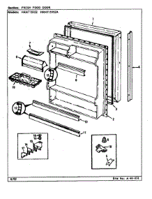 Fresh Food Door (Hrnt15152 / Cf12a) (Hrnt15152 / Cf17a) (Hrnt15152a / Cf11a) (Hrnt15152a / Cf18a) (Hrnt15152a / Cf17a) parts for Maytag Refrigerator HRNT15152A/CF11A from AppliancePartsPros.com
