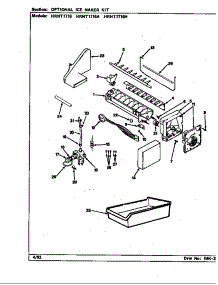 Optional Ice Maker Kit (Hrnt1716 / Bf28a) (Hrnt1716a / Bf33a) (Hrnt1716h / Bf34a) (Hrnt1716h / Bf34d) parts for Maytag Refrigerator HRNT1716H/BF34A from AppliancePartsPros.com