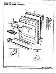 Fresh Food Door parts for Maytag Refrigerator GNT15M42L/BF03A from AppliancePartsPros.com