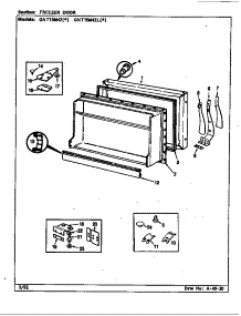Freezer Door parts for Maytag Refrigerator GNT15M42L/BF03A from AppliancePartsPros.com