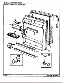 Fresh Food Door parts for Maytag Refrigerator GNT15M4XH/CF09A from AppliancePartsPros.com
