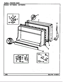 Freezer Door parts for Maytag Refrigerator GNT15M4XH/CF09A from AppliancePartsPros.com