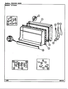 Freezer Door parts for Maytag Refrigerator GT15X43/DF02A from AppliancePartsPros.com
