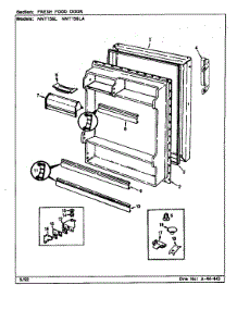 Fresh Food Door (Nnt156l / Cc01a) (Nnt156l / Cc01b) (Nnt156la / Cc02a) (Nnt156la / Cc02b) parts for Maytag Refrigerator NNT156LA/CC02A from AppliancePartsPros.com