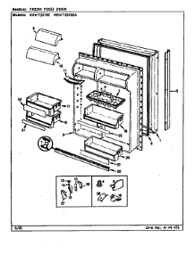 Fresh Food Door parts for Maytag Refrigerator HRNT23192A/CF96A from AppliancePartsPros.com