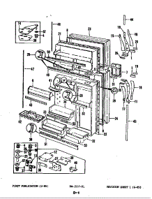 Fresh Food & Freezer Door parts for Magic Chef Refrigerator RB17CA-2AF/4C69A from AppliancePartsPros.com