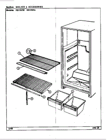 Shelves & Accessories (Rb170pa / Dg28a) (Rb170pw / Dg25a) (Rb170pw / Dg25c) parts for Magic Chef Top-Mount Refrigerator RB170PA/DG25C from AppliancePartsPros.com