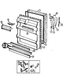 Fresh Food Door parts for Magic Chef Top-Mount Refrigerator RB170PA/DG25C from AppliancePartsPros.com