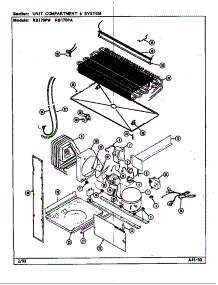 Unit Compartment & System parts for Magic Chef Top-Mount Refrigerator RB170PA/DG25C from AppliancePartsPros.com