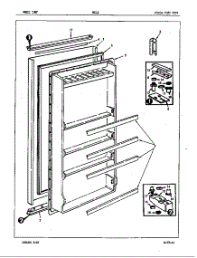 Fresh Food Door parts for Maytag Refrigerator RC12S/E6S02 from AppliancePartsPros.com
