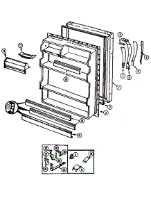 Fresh Food Door (Rb172pa / Dg33a) (Rb172pa / Dg33c) (Rb172plw / Dg32a) (Rb172pa / Dg31a) (Rb172pa / Dg31c) parts for Magic Chef Top-Mount Refrigerator RB172PA/DG31C from AppliancePartsPros.com