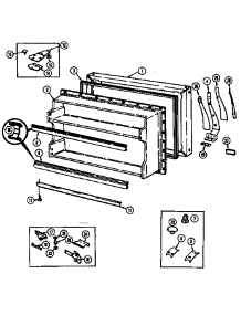 Freezer Door (Rb172pa / Dg33a) (Rb172pa / Dg33c) (Rb172plw / Dg32a) (Rb172pw / Dg31a) (Rb172pw / Dg31c) parts for Magic Chef Top-Mount Refrigerator RB172PA/DG31C from AppliancePartsPros.com