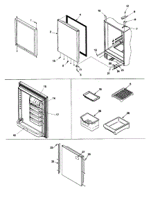 Refrigerator Door parts for Maytag Bottom-Mount Refrigerator MB1927PEHW-PMB1927PHW0 from AppliancePartsPros.com