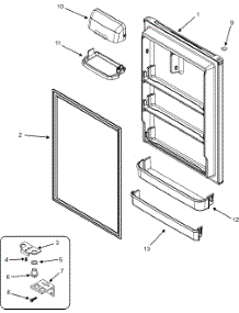 Fresh Food Door parts for Maytag Top-Mount Refrigerator PTB1826ARW from AppliancePartsPros.com