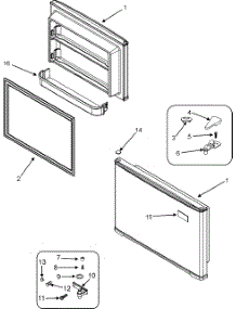 Freezer Door parts for Maytag Top-Mount Refrigerator PTB1826ARW from AppliancePartsPros.com
