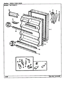 Fresh Food Door parts for Maytag Top-Mount Refrigerator NNT197KH-CC66A from AppliancePartsPros.com