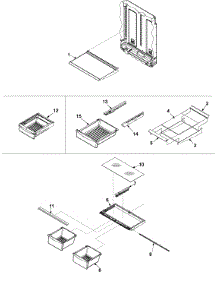 Refrigerator Shelving parts for Maytag Bottom-Mount Refrigerator PBB1951GRW-PPBB1951GW0 from AppliancePartsPros.com