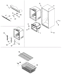Interior Cabinet & Freezer Shelving parts for Maytag Bottom-Mount Refrigerator PBB1951GRB-PPBB1951GB0 from AppliancePartsPros.com