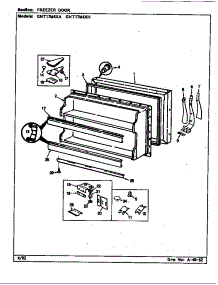 Freezer Door parts for Maytag Refrigerator GNT17M4XH/CF23A from AppliancePartsPros.com