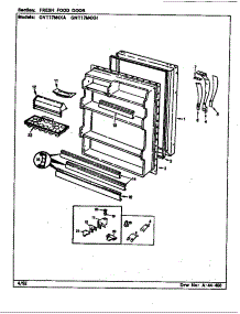 Fresh Food Door parts for Maytag Refrigerator GNT17M4XH/CF23A from AppliancePartsPros.com