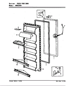 Fresh Food Door parts for Maytag Refrigerator HRNS2004/AP03A from AppliancePartsPros.com