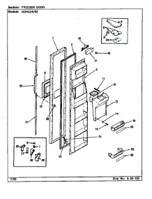 Freezer Door parts for Maytag Refrigerator GDNS24V92/CP83A from AppliancePartsPros.com