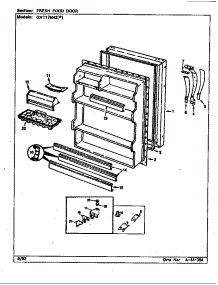 Fresh Food Door parts for Maytag Refrigerator GNT17M42/BF36A from AppliancePartsPros.com