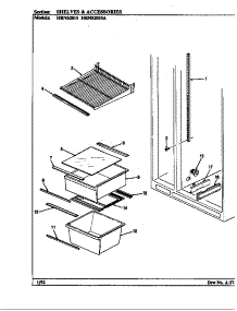 Shelves & Accessories (Hrns2015 / Bp03b) (Hrns2015 / Bp03c) (Hrns2015a / Bp04b) (Hrns2015a / Bp04c) parts for Maytag Refrigerator HRNS2015A/BP03C from AppliancePartsPros.com