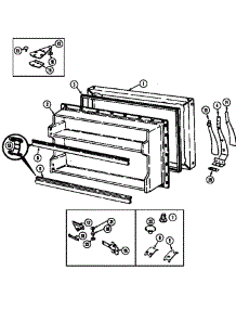 Freezer Door parts for Maytag Refrigerator HRNT1535A/DF07A from AppliancePartsPros.com