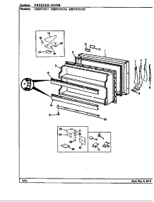 Freezer Door parts for Maytag Refrigerator HRNT1917A/BF53A from AppliancePartsPros.com
