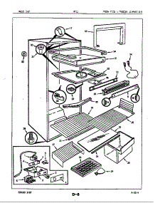 Fresh Food & Freezer Compartment parts for Maytag Refrigerator RT11S/E6T01 from AppliancePartsPros.com