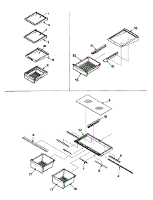 Refrigerator Shelving parts for Maytag Bottom-Mount Refrigerator MBB1956GEQ-PMBB1956GC0 from AppliancePartsPros.com