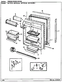 Fresh Food Door parts for Maytag Refrigerator BNT23L8K/BL91A from AppliancePartsPros.com