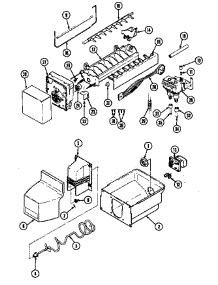 Ice Maker & Bin parts for Maytag Side-By-Side Refrigerator GS24X8D3A-DP84A from AppliancePartsPros.com