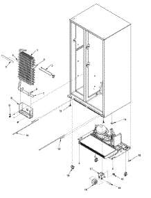Evaporator Assy And Rollers parts for Maytag Side-By-Side Refrigerator SK525-2W-PSK525200W1 from AppliancePartsPros.com