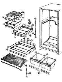 Shelves & Accessories (Gt19x7a / Dc52a) (Gt19x7a / Dc58a) (Gt19x7v / Dc51a) (Gt19x7v / Dc57a) parts for Maytag Refrigerator GT19X7A/DC51A from AppliancePartsPros.com